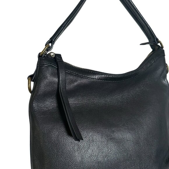 Frye Bag Lily Leather Hobo Bag Black Classic Chic Western Boho Crossbody Slouchy - Picture 6 of 14
